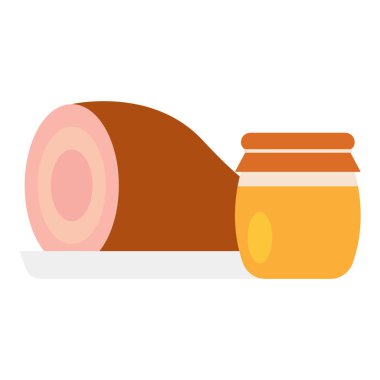 İzole edilmiş hindi budu ikonu