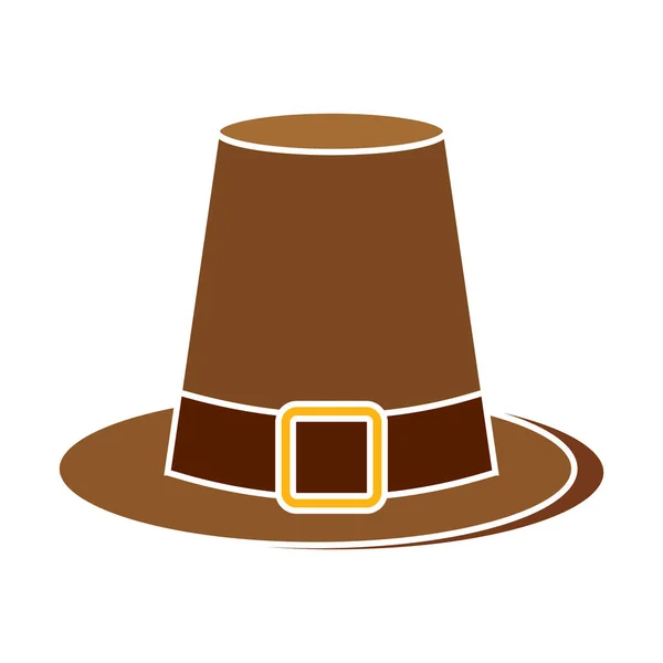 Isolated pilgrim hat icon — 스톡 벡터