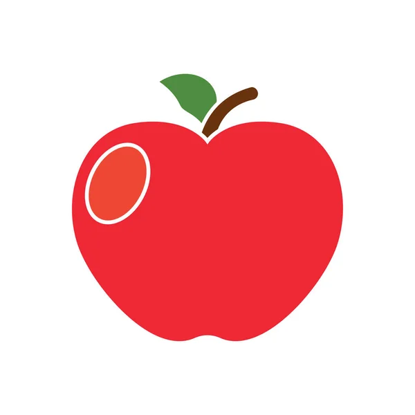 İzole edilmiş elma simgesi — Stok Vektör