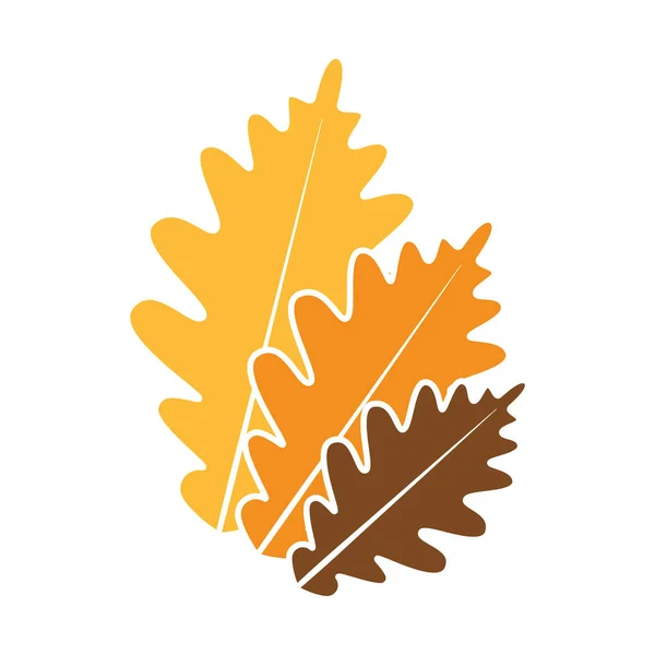 Icono de hoja de otoño aislado — Vector de stock