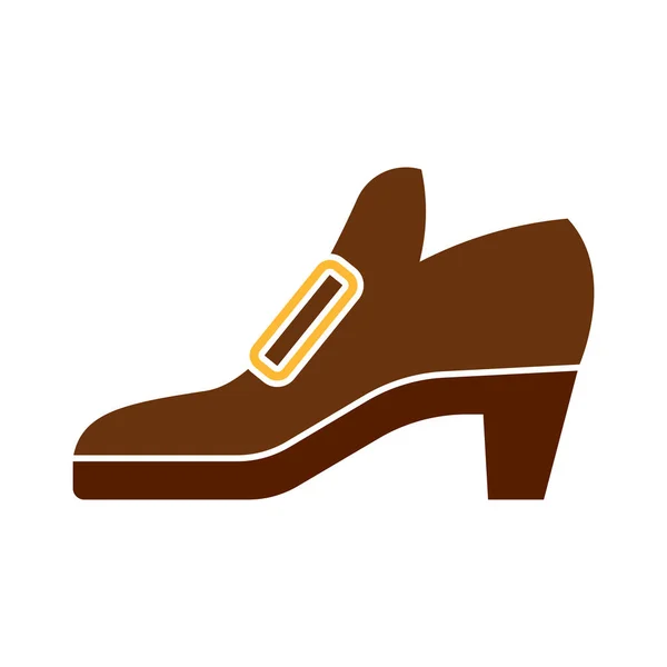 Isolated pilgrim shoe — Stock Vector