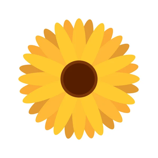 Isolierte Sonnenblumen-Ikone — Stockvektor