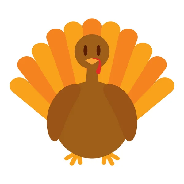 Isolated turkey icon — Stock Vector