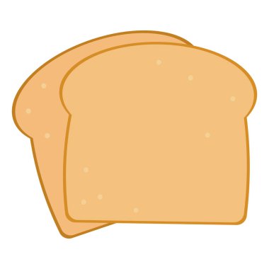 İzole edilmiş yarım ekmek