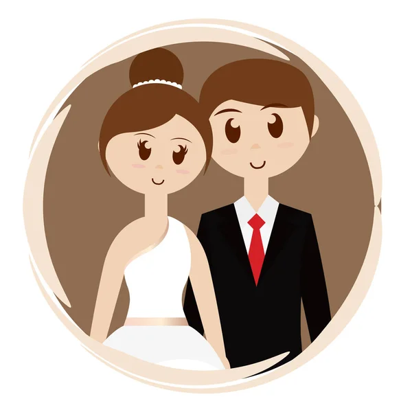 Mariage couple image — Image vectorielle