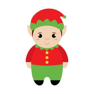 İzole edilmiş Noel elfi.