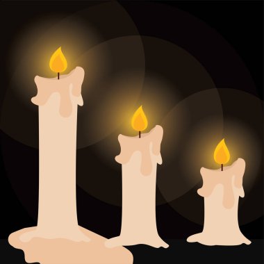 İzole edilmiş mum simgesi