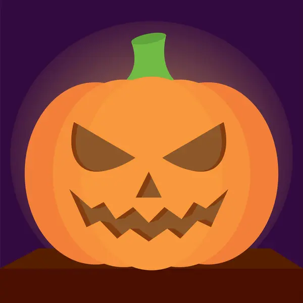 Espeluznante calabaza de Halloween — Vector de stock