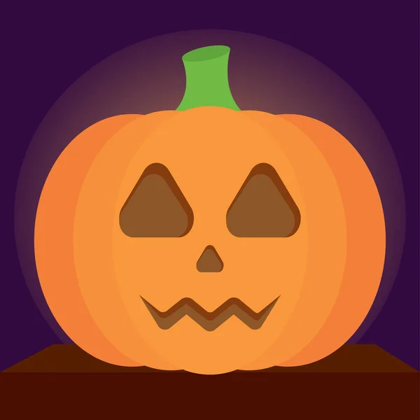 Espeluznante calabaza de Halloween — Vector de stock