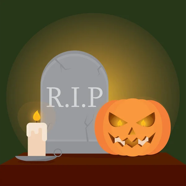 Ilustración temporada Halloween — Vector de stock