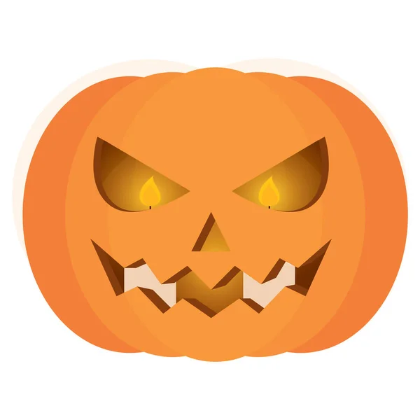 Spooky Halloween citrouille — Image vectorielle