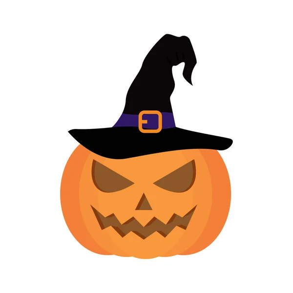Spooky Halloween citrouille — Image vectorielle