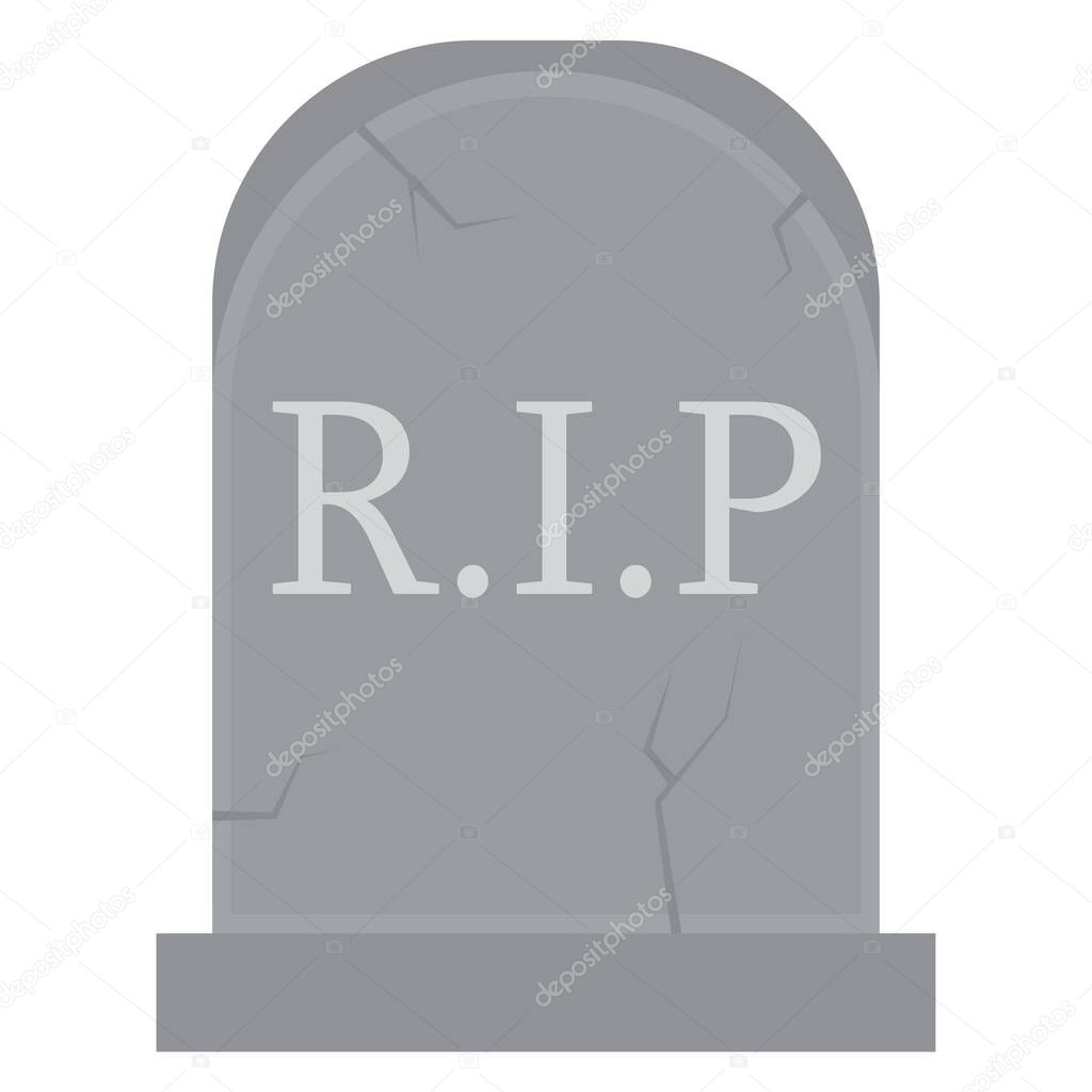 Isolated tombstone. Halloween icon