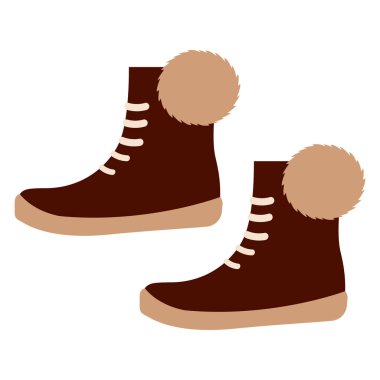 İzole edilmiş kışlık bot simgesi