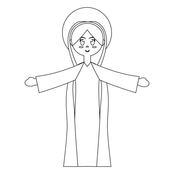 Virgin Mary. Manger character — 스톡 벡터
