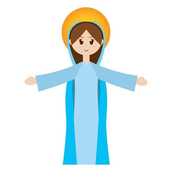 Дева Мария. Персонаж яслей — стоковый вектор