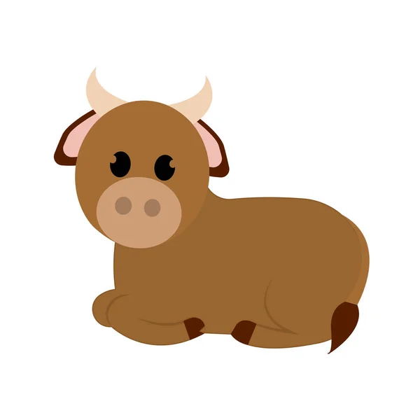 Vaca linda aislada — Vector de stock