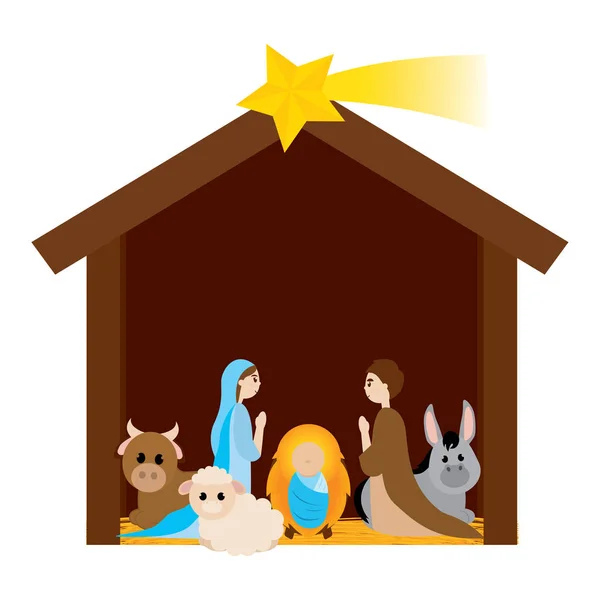 Beatiful manger bild — Stock vektor