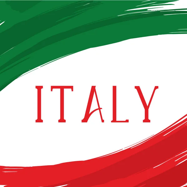 Italien affisch med flagga — Stock vektor
