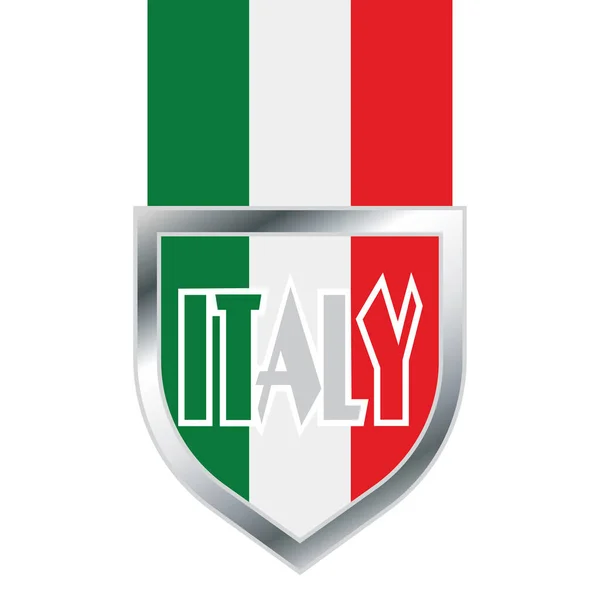 Italy poster with flag — 스톡 벡터