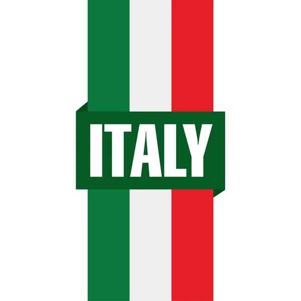 Italiaanse poster met vlag — Stockvector