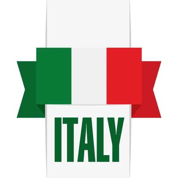 Cartel con bandera de Italia — Archivo Imágenes Vectoriales