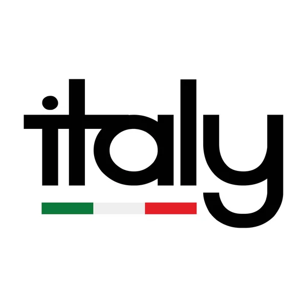 Italy poster with flag — 스톡 벡터