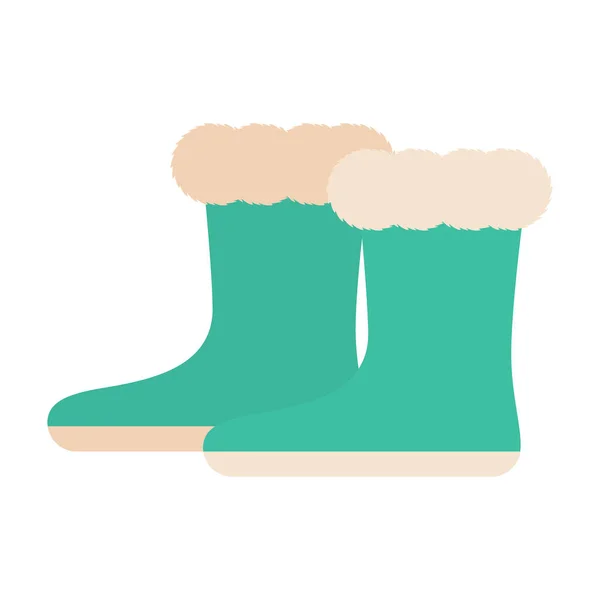 Isolated winter boots icon — Stock Vector