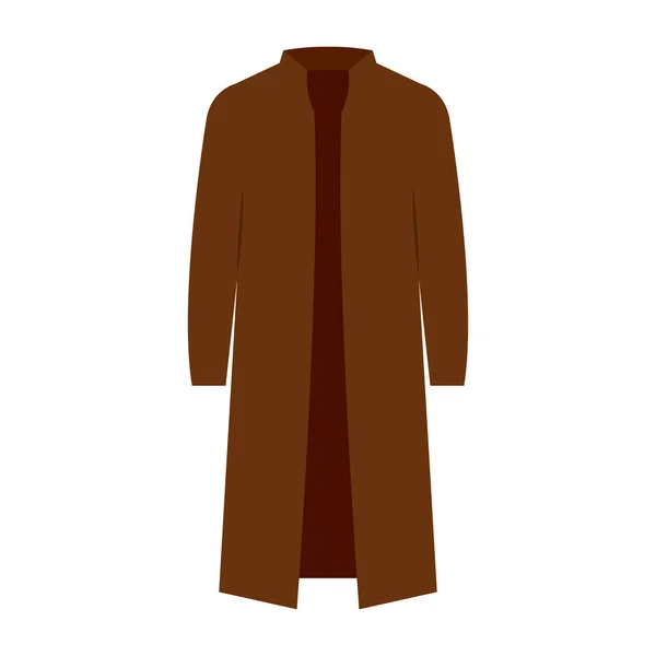 Ícone de casaco de inverno isolado — Vetor de Stock