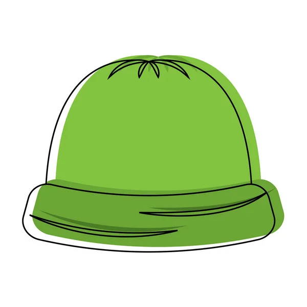 Icono aislado sombrero de invierno — Vector de stock