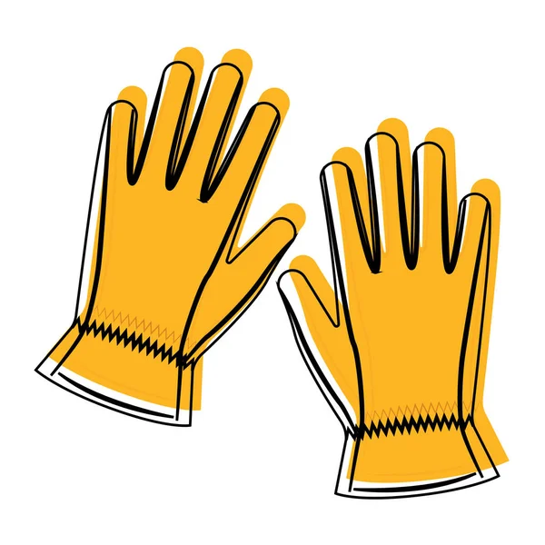 Изолированные зимние перчатки — стоковый вектор
