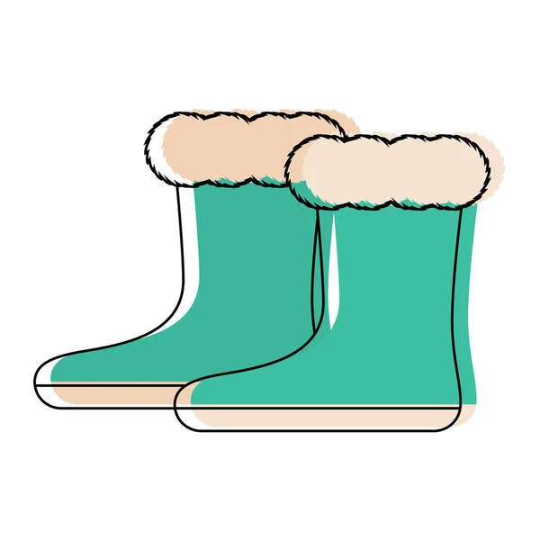 Isolated winter boots icon — Stock Vector