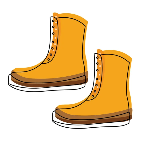 Isolated winter boots icon — Stock Vector