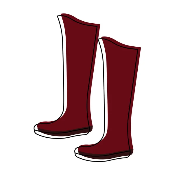 Icono de botas de invierno aisladas — Vector de stock