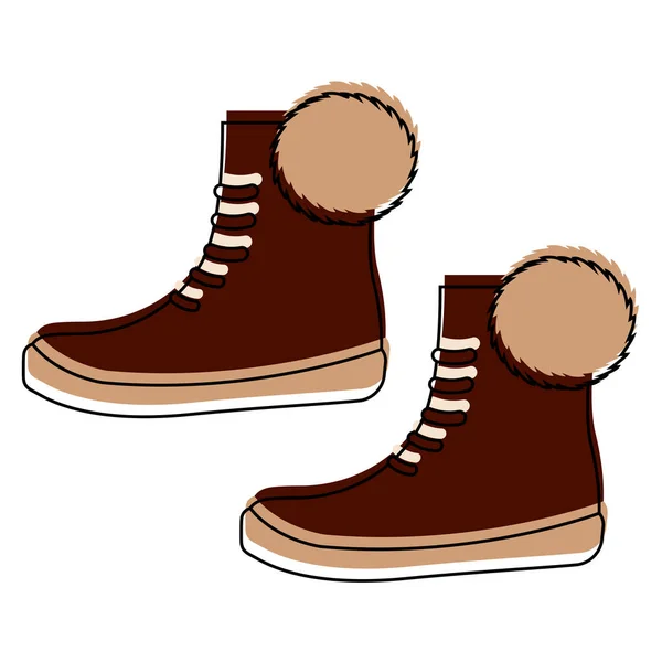 Isolated winter boots icon — Stock Vector