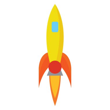 Isolated rocket taking off