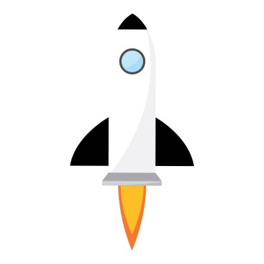 Isolated rocket taking off