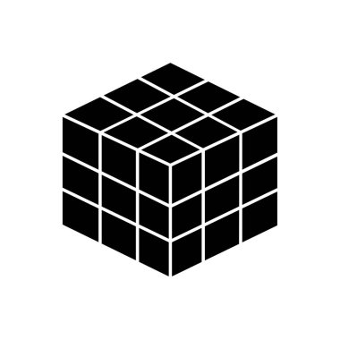 İzole edilmiş rubik küp simgesi
