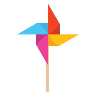 İzole yel değirmeni oyuncak