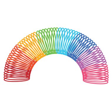 Gökkuşağı spiral bahar oyuncağı