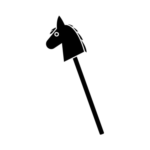Ізольована ікона дерев'яного коня — стоковий вектор