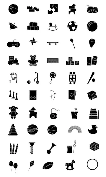 Conjunto de juguetes iconos — Vector de stock