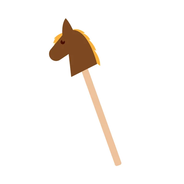 Ícone de cavalo de madeira isolado —  Vetores de Stock