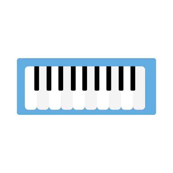 Piano de juguete aislado — Vector de stock