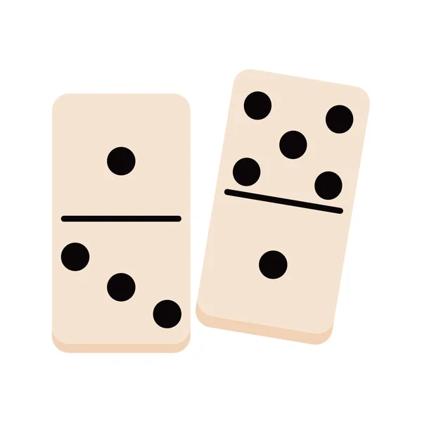 Izolált dominóikon — Stock Vector