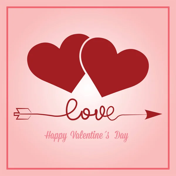 Gelukkige Valentijnsdag kaart — Stockvector
