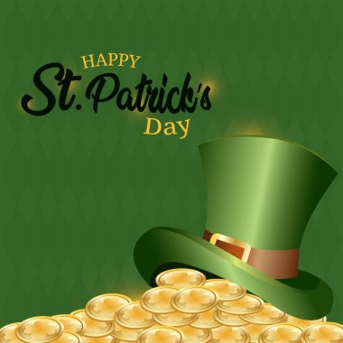 Aziz Patrick Günü tebrik kartı.