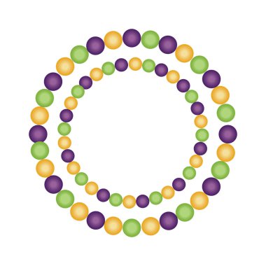 Mardi Gras için inci kolye.