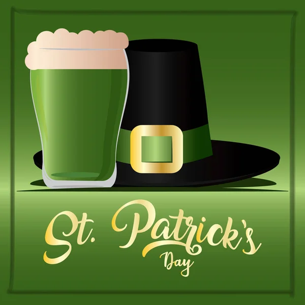 Carte de voeux de la Saint Patricks Day — Image vectorielle