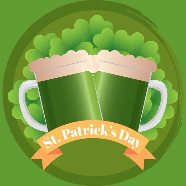 Carte de voeux de la Saint Patricks Day — Image vectorielle